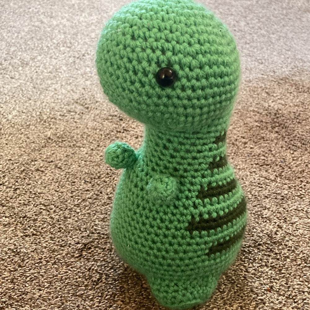 Hand Crocheted T-Rex - Picture 4 of 4